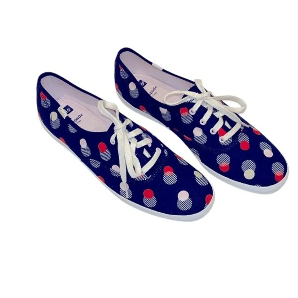 Keds x KATE SPADE Navy Polka Dot Sneakers NEW